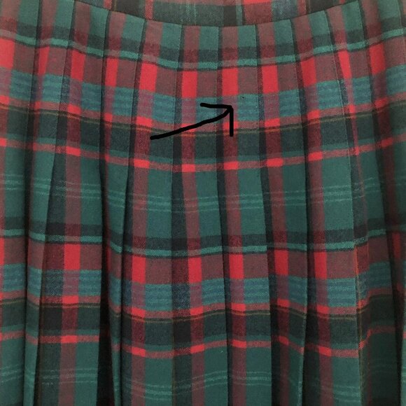 Vintage Pendleton Plaid Wool Skirt Midi Size 8 - Picture 7 of 7